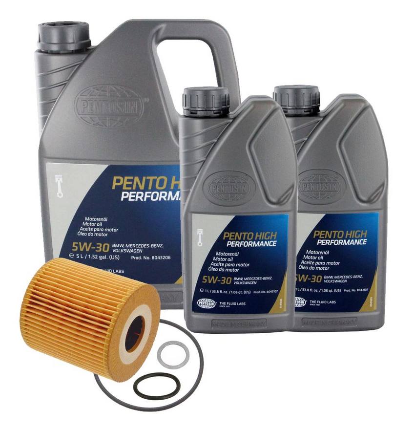 OEM Volvo Engine Oil Change Kit - Motul (5W-30) 1275810